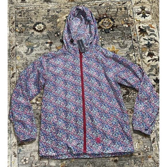Simply Southern Rain Jacket Windbreaker Women’s Size Small Full Zip Hood NWT - Picture 2 of 8
